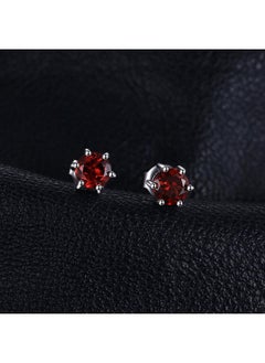 Round 1.3Ct Natural Red Garnet Stud Earrings For Women, 925 Sterling Silver 14K White Gold Plated Stud Earrings For Her, Genuine Gemstone Jewelry Gift For Women - pzsku/ZBA1B97F3EF655FB56A82Z/45/_/1735214489/9d98dce9-342d-4583-9592-2d5f226ff3f3