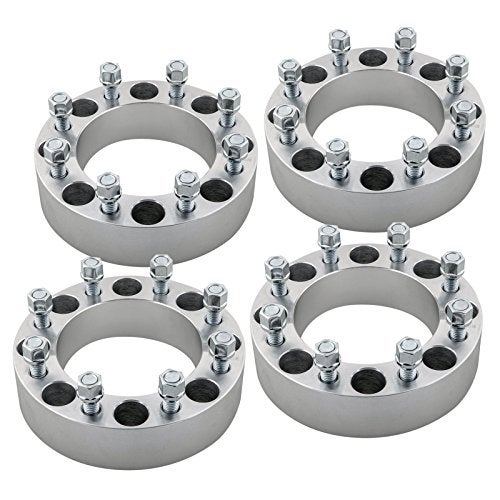 DCVAMOUS 4PC 8x6.5 Wheel Spacers 2 Inch with 14x1.5 Studs Compatible with Chevy GMC 8 Lug 8x165.1 for 1999-2010 Sierra Silverado 2500 3500 | 1997-2022 Express Savana 2500 3500 | 2014-2022 RAM2500 3500 - Image 1