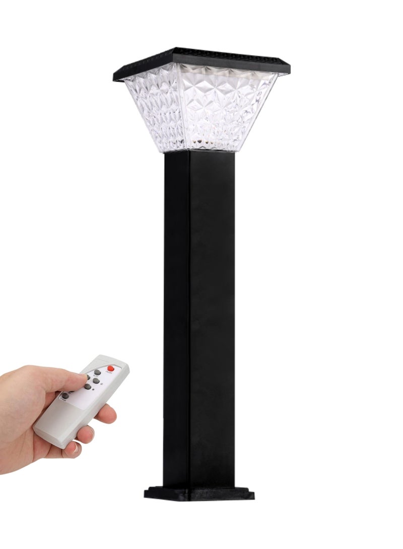 Vmax Solar Garden Post Light-80Cm-Black, Remote-Controlled LED Outdoor Solar Lamp, 3000K(Warm)/4000K(Neutral)/6500K(Cool) White Light, 3 Color Changing, 7500 MAh Battery, For Garden Yard Lawn Patio Pathway - Image 1
