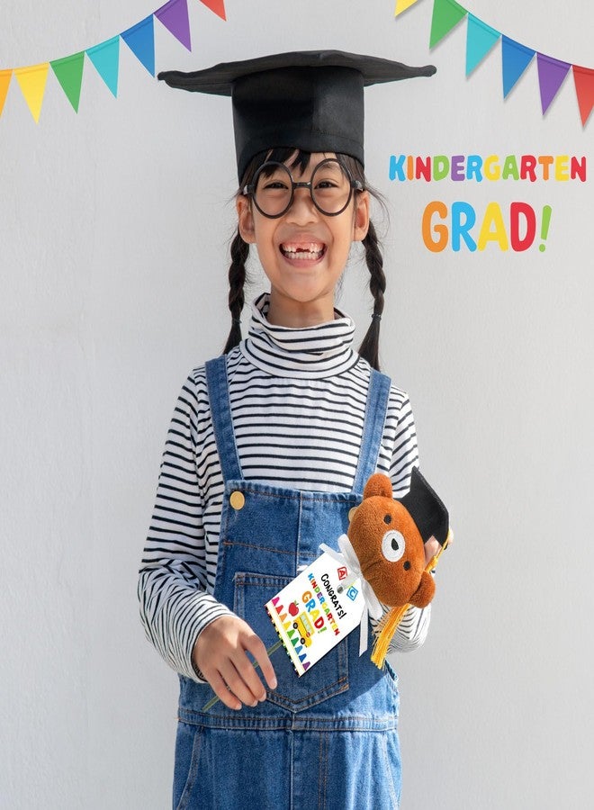 WinnerWhy 12 Sets Kindergarten Graduation Gifts Bear Bouquet with Card Mini Graduation Bears End of The School Gifts for Kids Students 2025 Grad Party Table Decor Keepsake Photo Props Vase Filler - Image 5