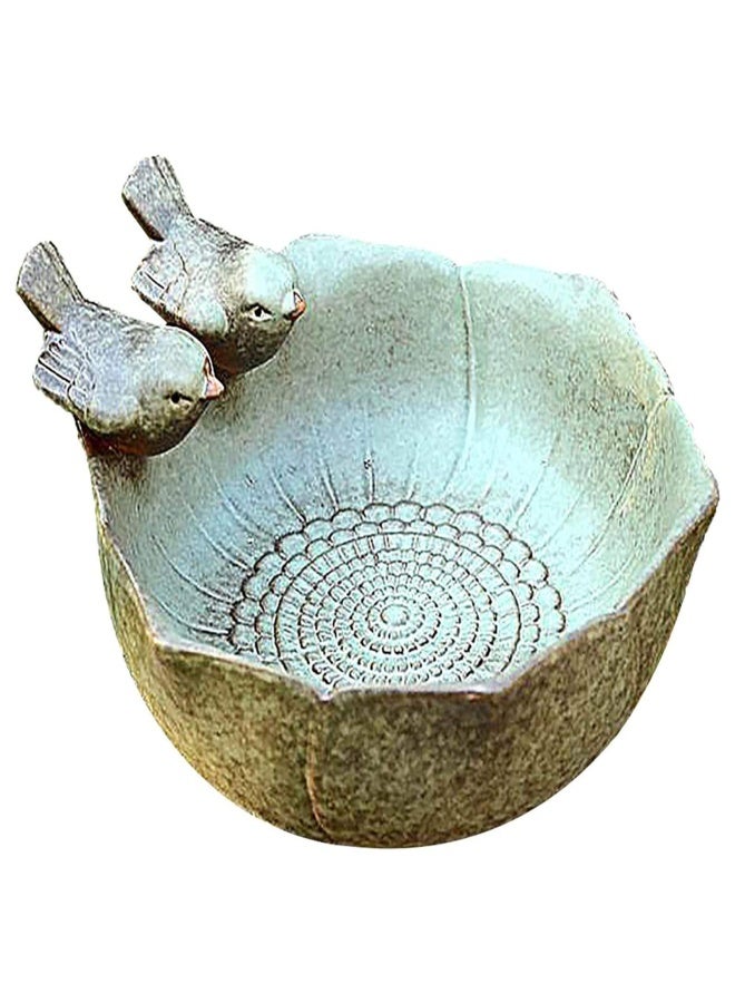 مغذي طيور خزفي، صينية مياه شرب وإطعام للطيور، مغذي طيور مزخرف، مناسب للببغاء، وببغاء الفينيق الوردي، وببغاء الفاوانيا. - Image 1