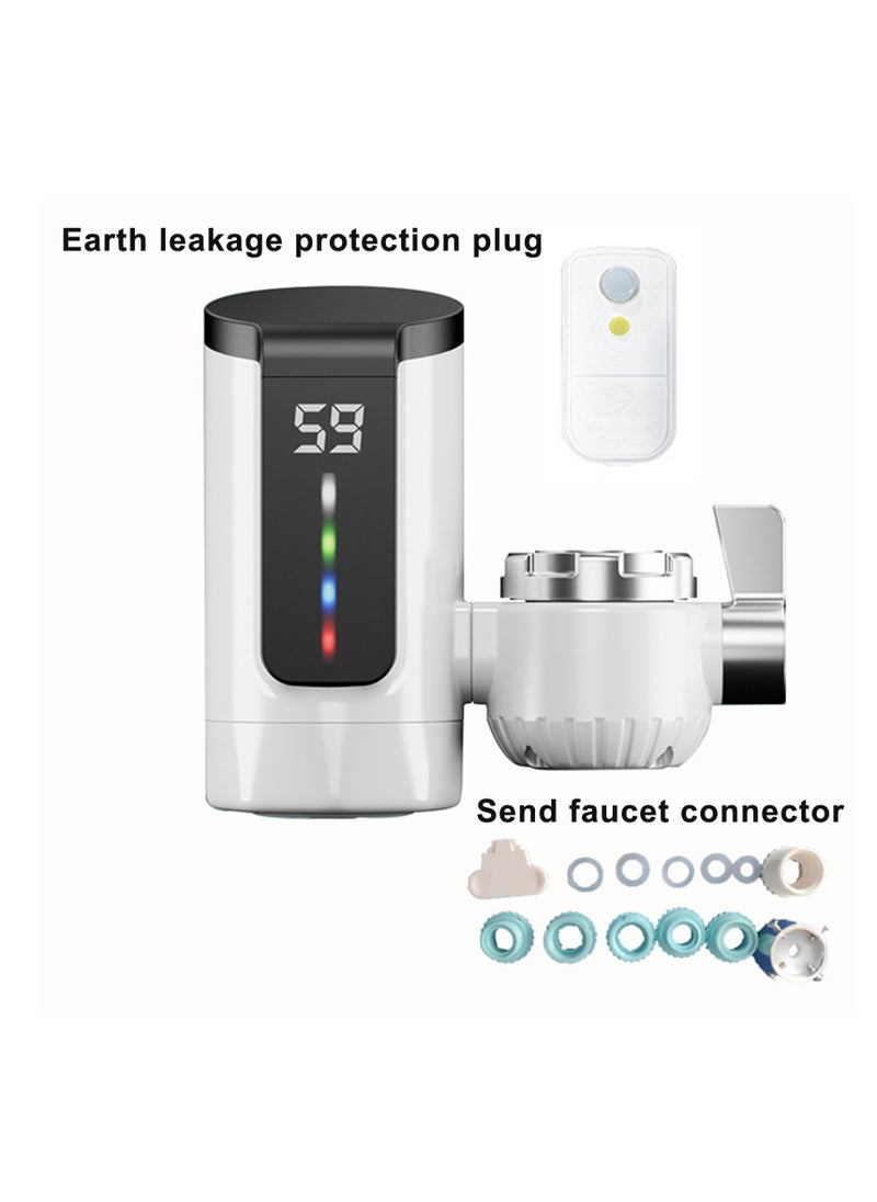 ماركة غير محددة - سخان صنبور المطبخ الكهربائي الحمام تسخين سريع مياه الصنبور مع شاشة LED رقمية 140x132x66mm - Image 1