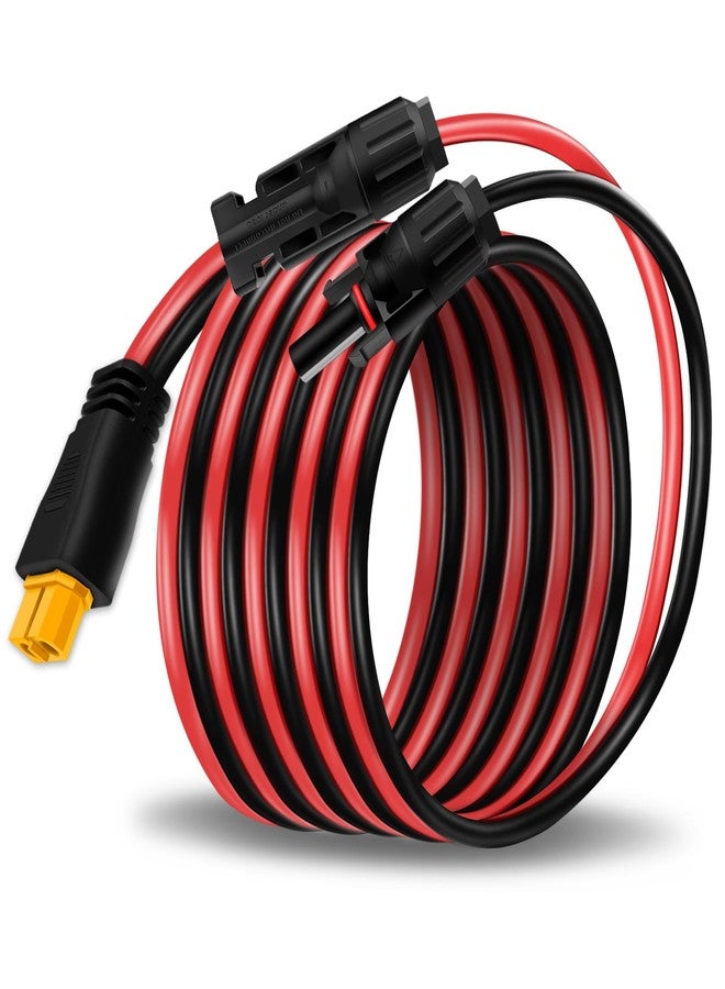 COMeap Solar Panel Cable for Ecoflow Anker SOLIX 12AWG, 10FT/3M Compatible with MC-4 to XT60 Plug Solar Panel Connector Adapter Extension for Portable Power Station Solar Generator RV - Image 1