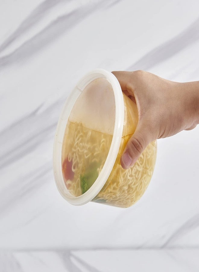 FULING [48Set - 16oz.] Plastic Deli Food Storage Containers With Plastic Lids, Disposable togo containers for soup, Meal Prep, Slime | BPA Free | Stackable | Leakproof | Microwave | Dishwasher | Freezer Safe - Image 5