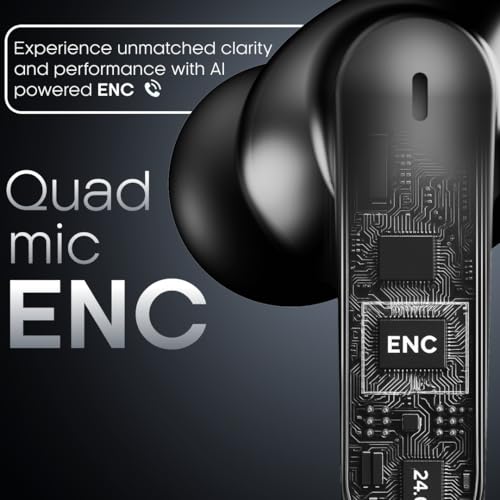 Leaf Buds X334 True Wireless in Ear Earbuds Ai Sound App, 40H Playtime, Quad Mic with Enc, 50Ms Low Latency, Fast Charging(10Min=300Min), 10Mm Driver, Ipx5, Bluetooth V5.4 TWS (Matcha) - Image 3