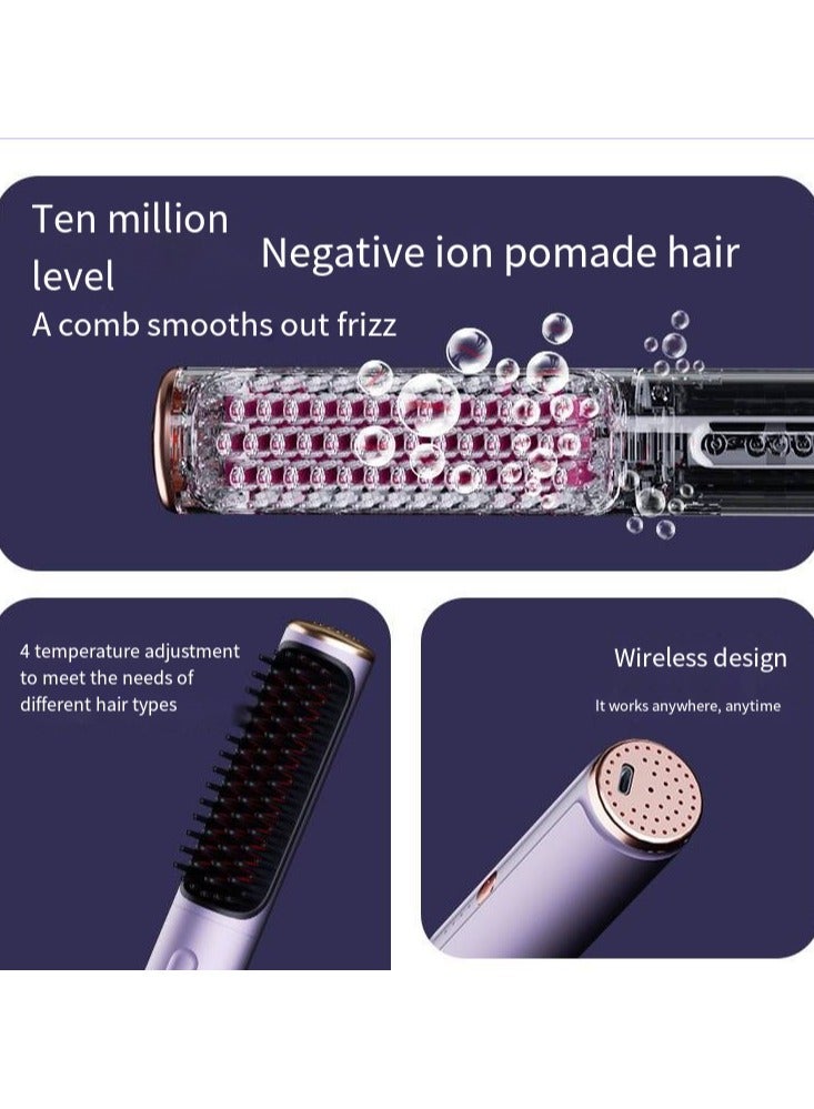 general Mini Ionic Straightening Comb – Travel-Friendly Straightener & Curler for Men/Women, Dual-Use Hair Styling Tool - Image 5