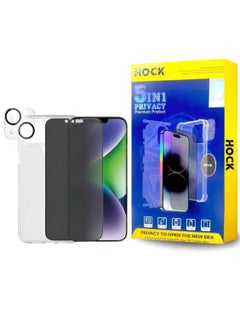 Hock Hock Full Protection Package for Galaxy S22 Plus, The package includes a protective case, an anti-spy screen protector, a camera protector, a back protector, and a magnetic sticker on the back of the phone (5 in 1)  - Image 1