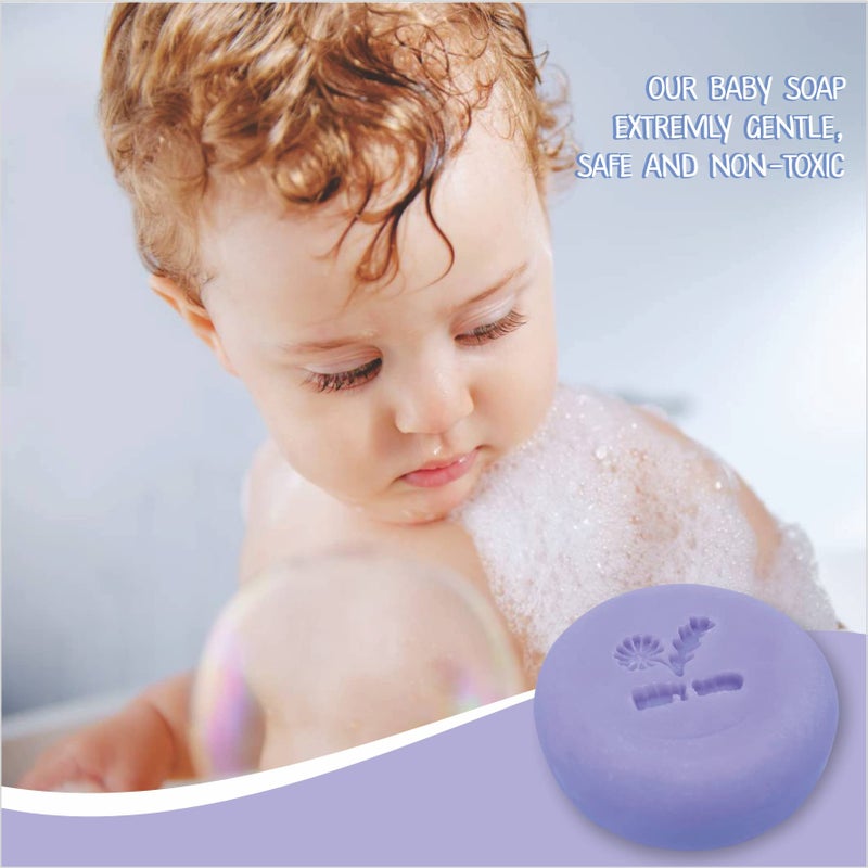 Relaxcation MADE IN USA LAVENDER & CHAMOMILE BABY Soap Bar for KIDS with Lavender Essential Oils, Organic Chamomile Water, and Shea Butter - Naturally Cold Processed in the USA - Image 4