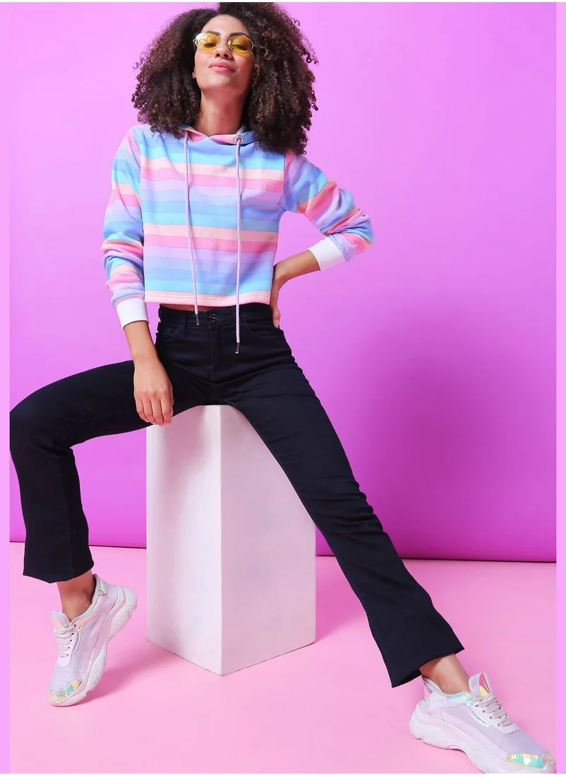 Campus Sutra Color block Sweatshirt