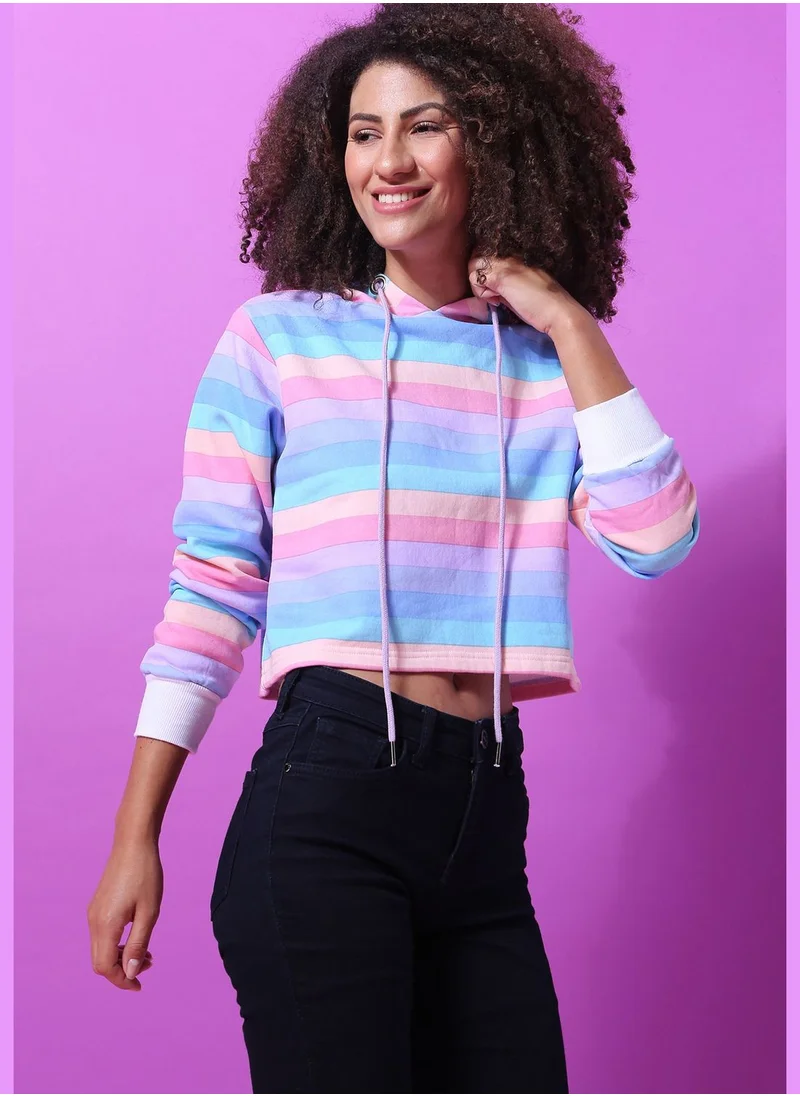 Campus Sutra Color block Sweatshirt