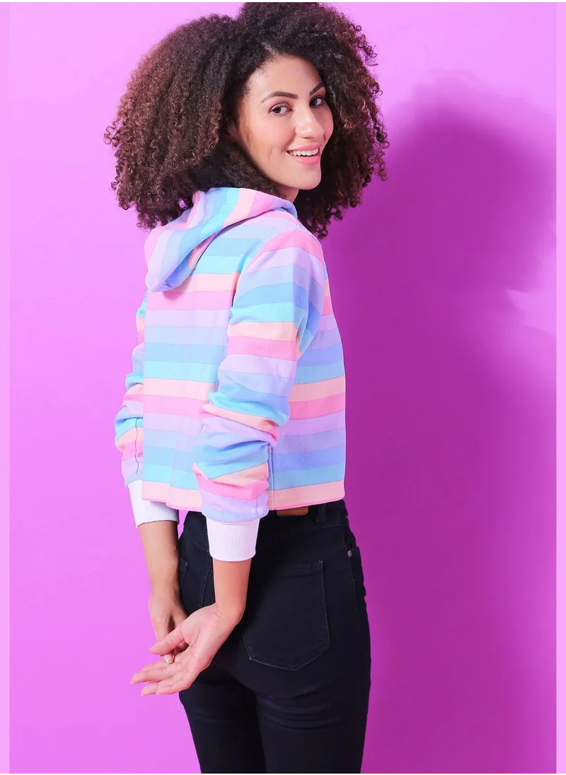 Campus Sutra Color block Sweatshirt