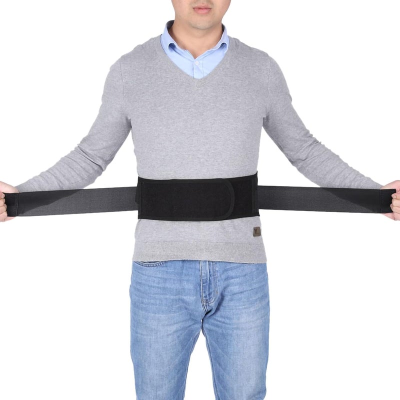 klarako Waist Support Belt, New Self-Heating Therapy Black Waist Protection Belt Lumbar Support Lower Back Brace Back Brace Lower Back - Image 1
