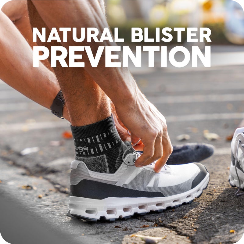 Balega Blister Resist Performance No Show Athletic Running Socks for Men and Women (1 Pair), Mink/Legion Blue, Large - Image 2