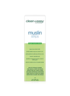 Clean + Easy Clean + Easy Muslin Waxing Strips Large Leg 100 Count 