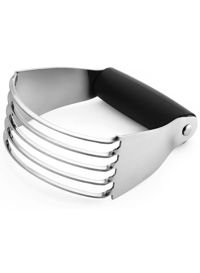 HOMESTAR Dough Blender, Top Professional Pastry Cutter with Heavy Duty Stainless Steel Blades, Medium Size, Black - Image 1