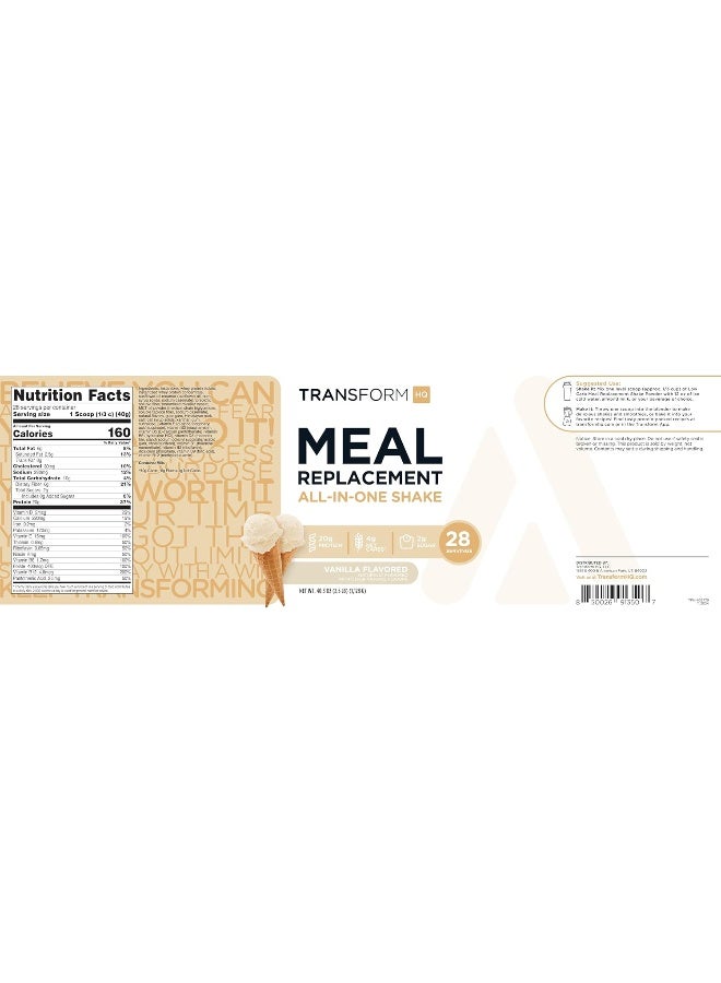 TransformHQ Meal Replacement Shake Powder 28 Servings (Vanilla) - Image 5
