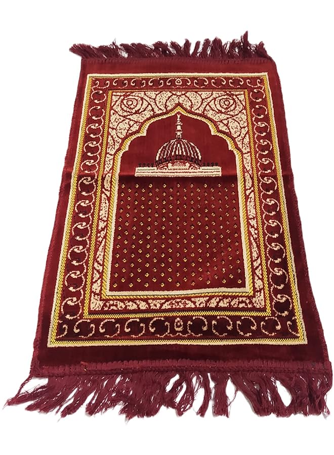 إيروريكس سجادة صلاة صغيرة للأطفال خفيفة الوزن قابلة للطي سجادة صلاة محمولة للبنات والأولاد متعددة الألوان مقاس 35 * 60 سم - Image 1