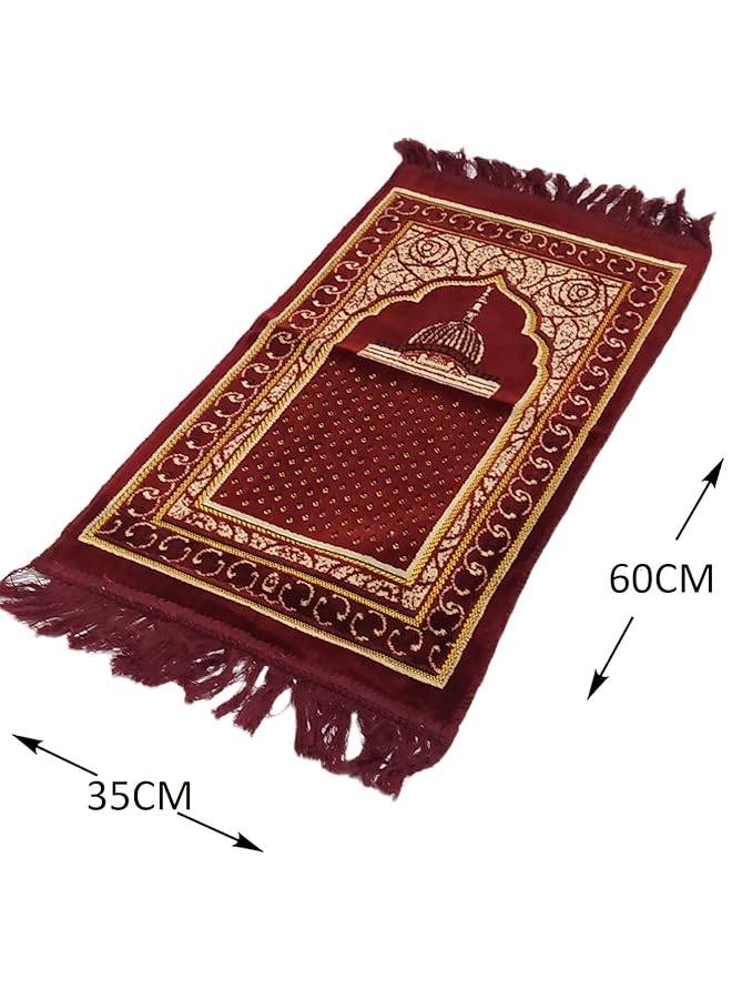 إيروريكس سجادة صلاة صغيرة للأطفال خفيفة الوزن قابلة للطي سجادة صلاة محمولة للبنات والأولاد متعددة الألوان مقاس 35 * 60 سم - Image 2