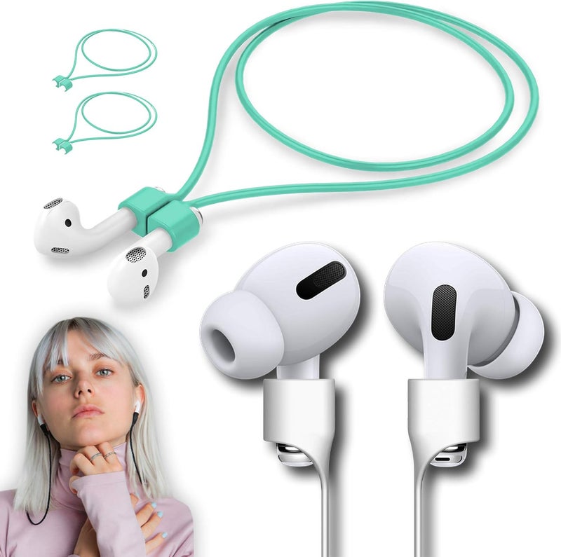cobcobb Ultra Strong Magnetic Airpod Pro Strap Anti-Lost Cord Sports Lanyard Compatible with Airpods 3rd 2nd Generation Pro 3 2 1 (3 Mint) - Image 1