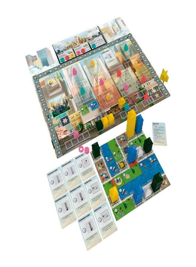 Devir - Cities USA Board Game, Modern City Building Strategy Game with Worker Placement for Adults & Kids, 2–4 Players, Ages 10+, 35 Playtime, (English Version) - Image 3