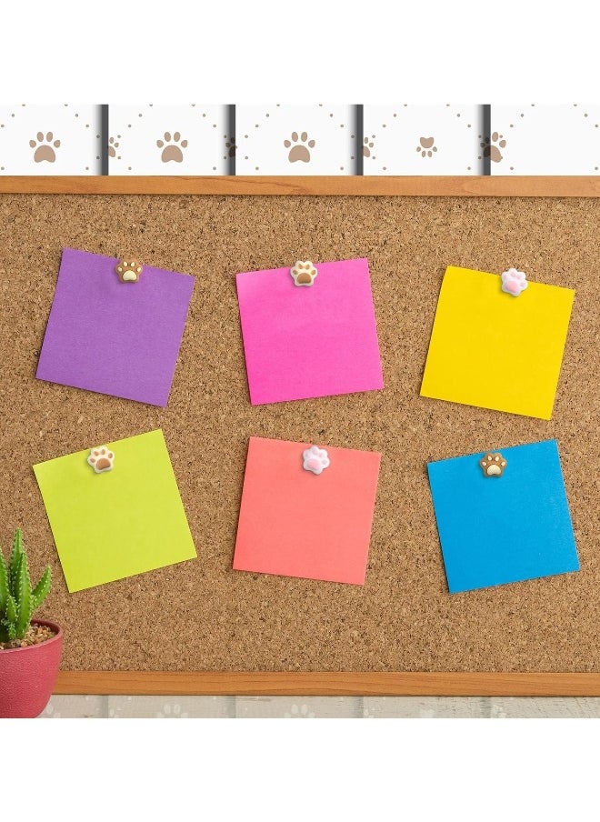 Generic Push Pins 30 PCS Cute Cat Paw Decorative Cork Board Decorations Thumb Tacks (Elegant Colors)  - Image 4