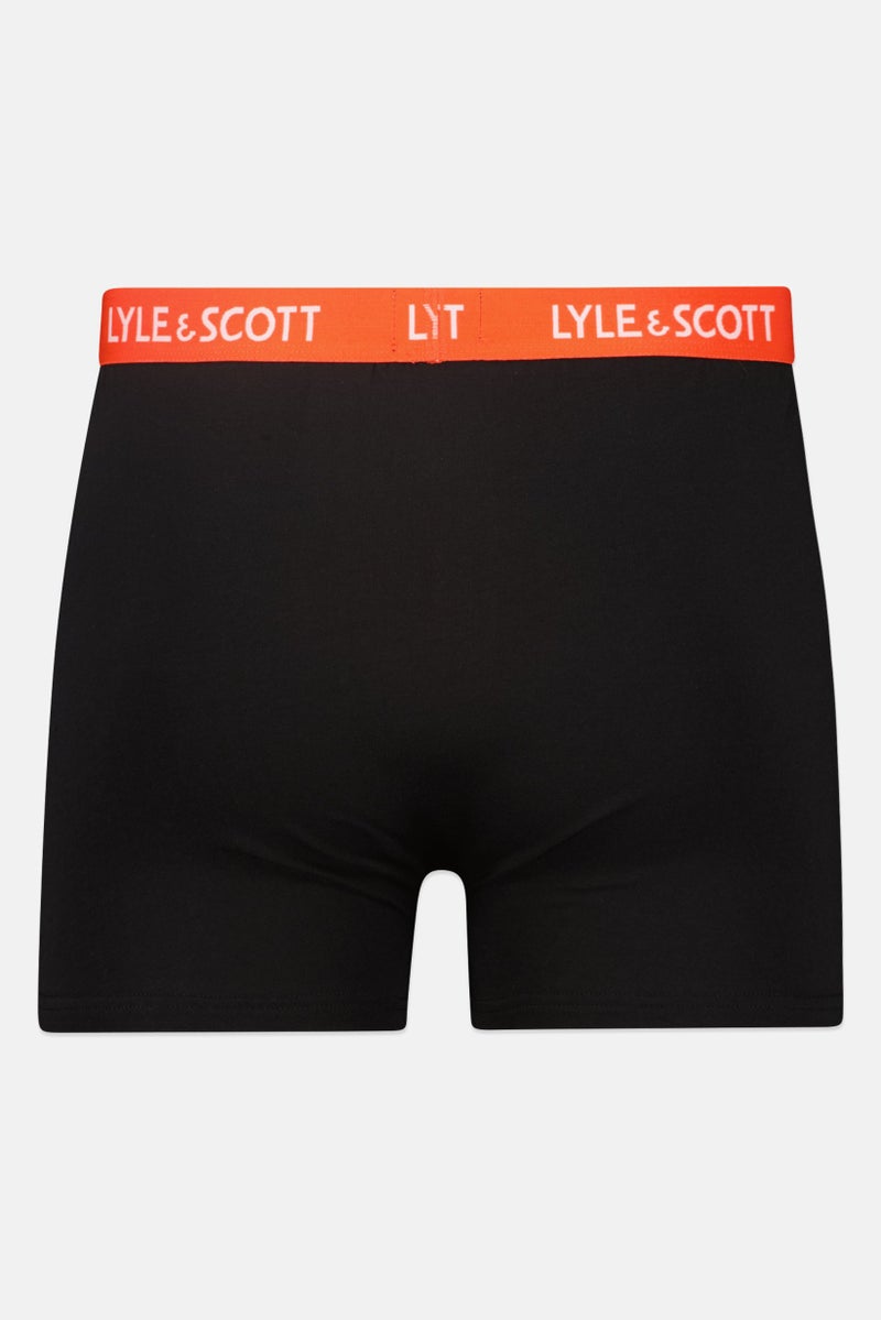 Lyle & Scott Men 5 Pack Brand Logo Boxer Trunks, Black - Image 3