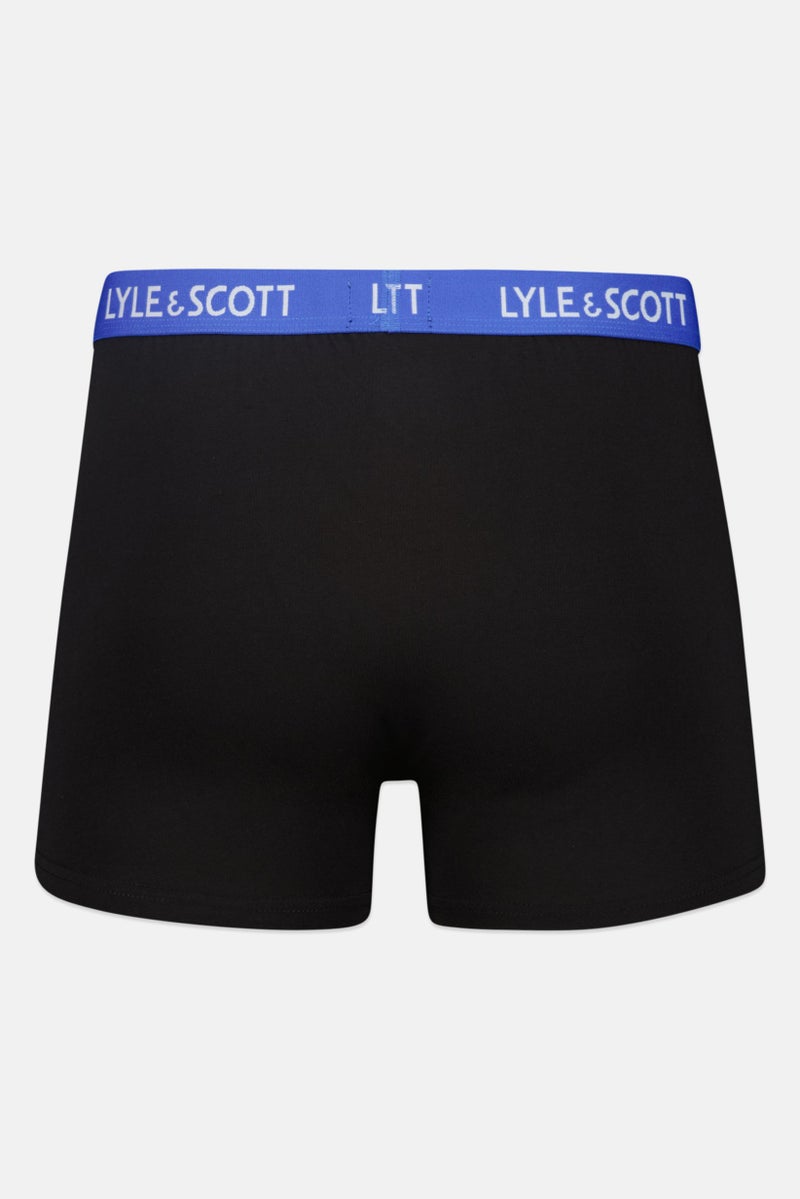 Lyle & Scott Men 5 Pack Brand Logo Boxer Trunks, Black - Image 4