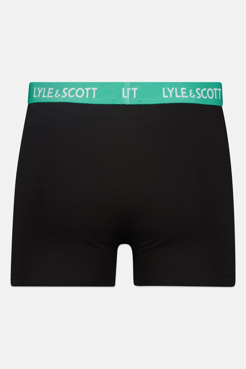 Lyle & Scott Men 5 Pack Brand Logo Boxer Trunks, Black - Image 2