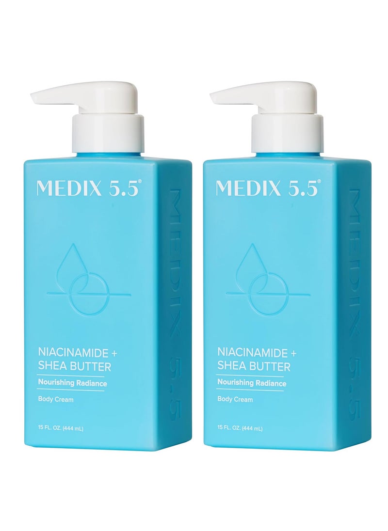 Medix 5.5 - MEDIX Fragrance Free Niacinamide Face Moisturizer  Shea Butter Cream For Face  Body Lotion  Anti Aging Skin Care Firming Cream For Wrinkles Dark Spots Large Pores 15 Fl Oz 2Pack - Image 1