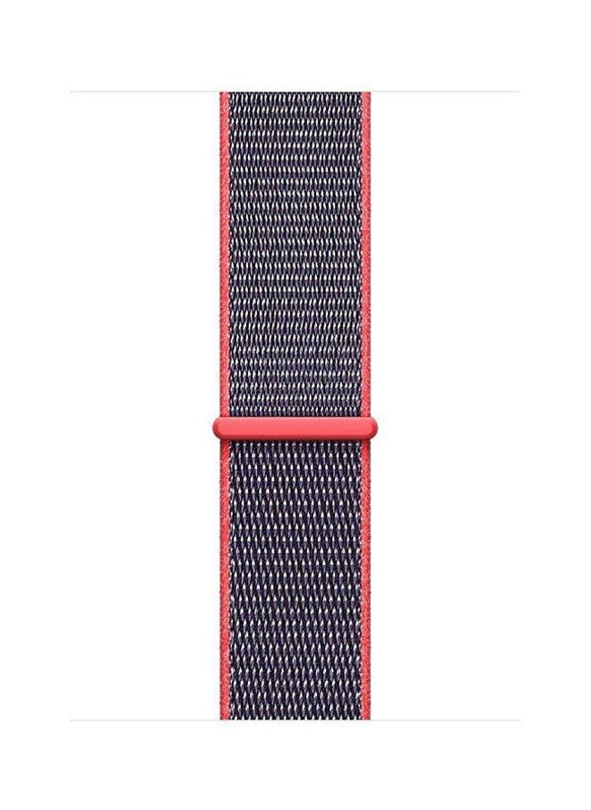 NIBEMINENT - Woven Nylon Apple Watch Sport Loop Band Electric Pink - Image 1
