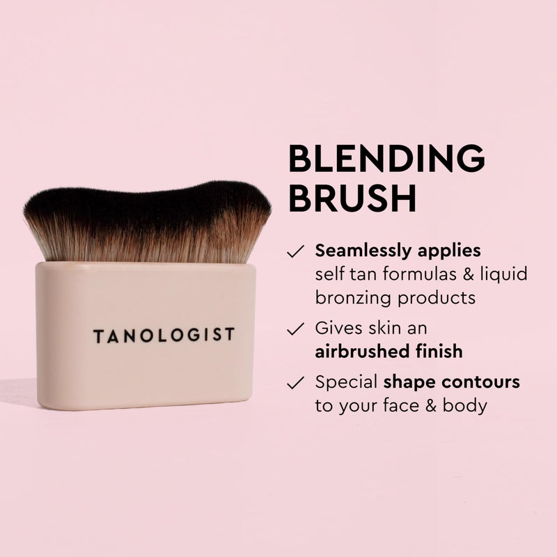 Tanologist Blending Brush, For Tanning Mousse, Water & Gradual Tanning Lotion, Streak-Free Self-Tanner Application, Contour & Define Face & Body, Vegan & Cruelty-Free Body Brush, 1 Count - Image 2