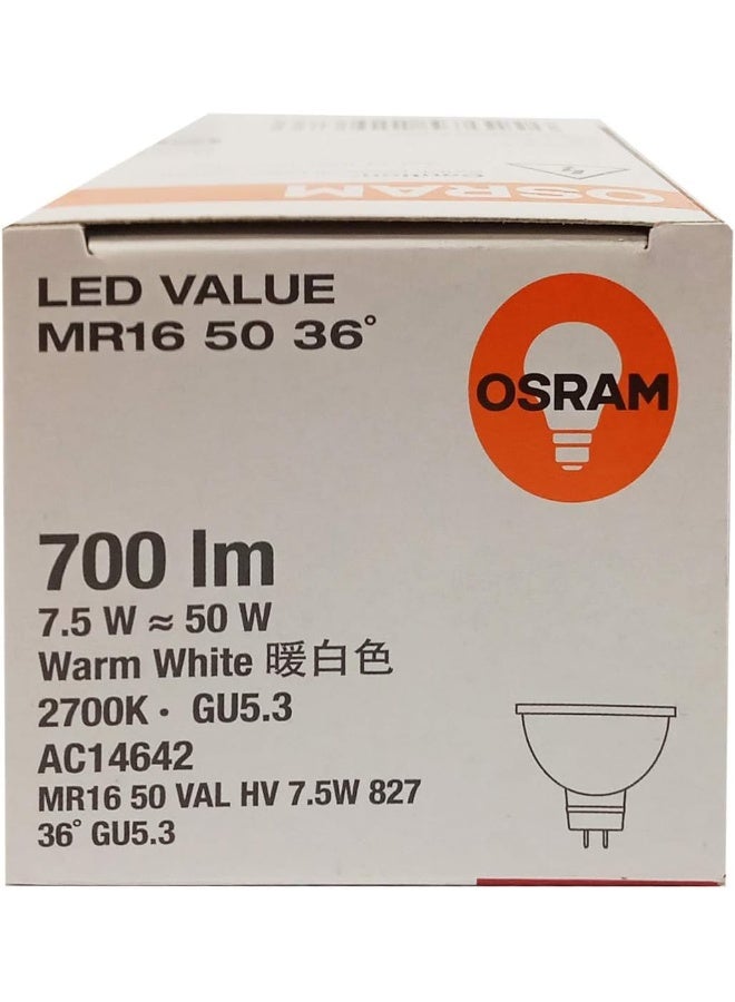 Osram LED Value MR16 50/36 7.5W/240V Light, 700lm, Warm White - Image 4