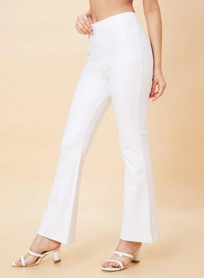 globus Solid High-Rise Stretchy Slim Fit Treggings