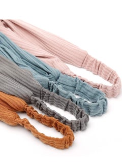 Daytoyz 8 Pack Headbands for Women Twist Knotted Boho Stretchy Hair Bands for Girls Criss Cross Turban Plain Headwrap Yoga Workout Vintage Hair Accessories  - Image 5