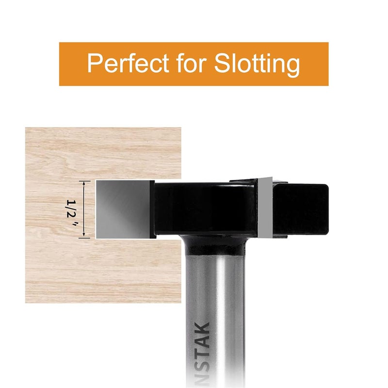 BINSTAK CNC Spoilboard Surfacing Router Bits, 1/2 inch Shank 2 inch Cutting Diameter, Slab Flattening Router Bit Planing Bit Wood Milling Cutter Planer Woodworking Tool by (Carbide) - Image 3