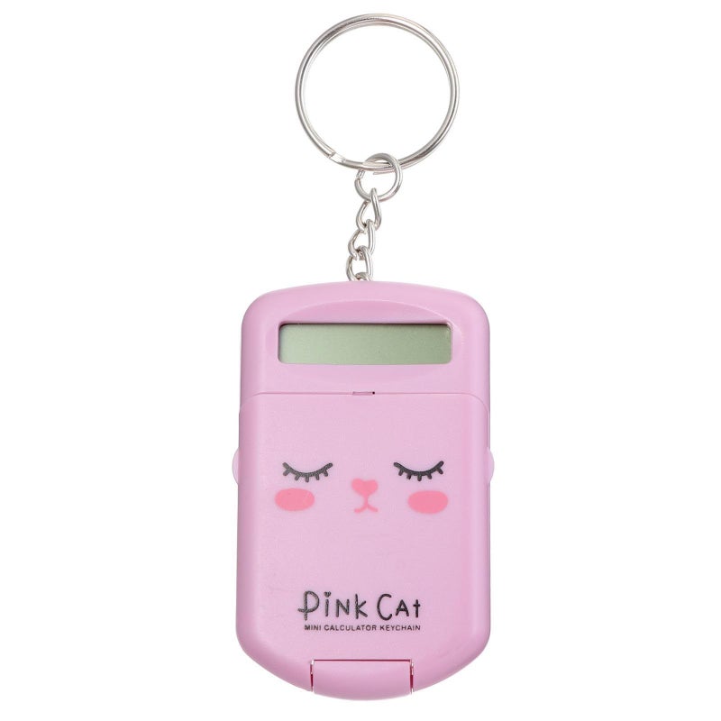 Pink Mini Portable Cartoon Calculator 2 Pack with Case for School Office Students - Image 1