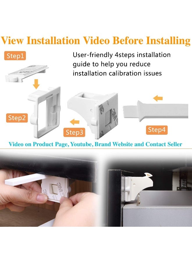 Vmaisi Adhesive Magnetic Locks for Cabinets & Drawers (24 Pack and 4 Keys + Cradle) - Image 3