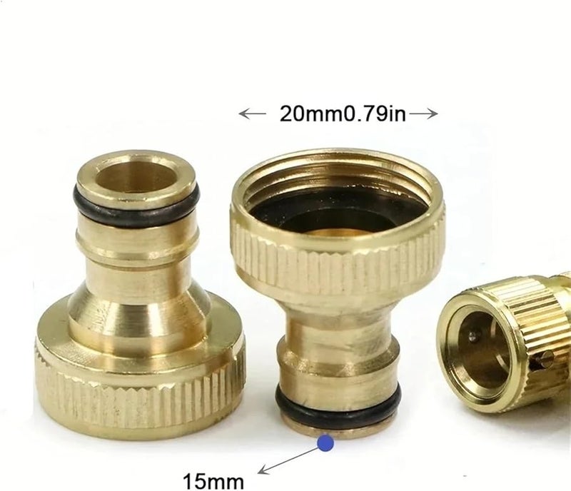 Brass Quick Connect Hose Adapter 1 2 Inch 3 4 Inch Garden Water Tap Fitting - Image 3