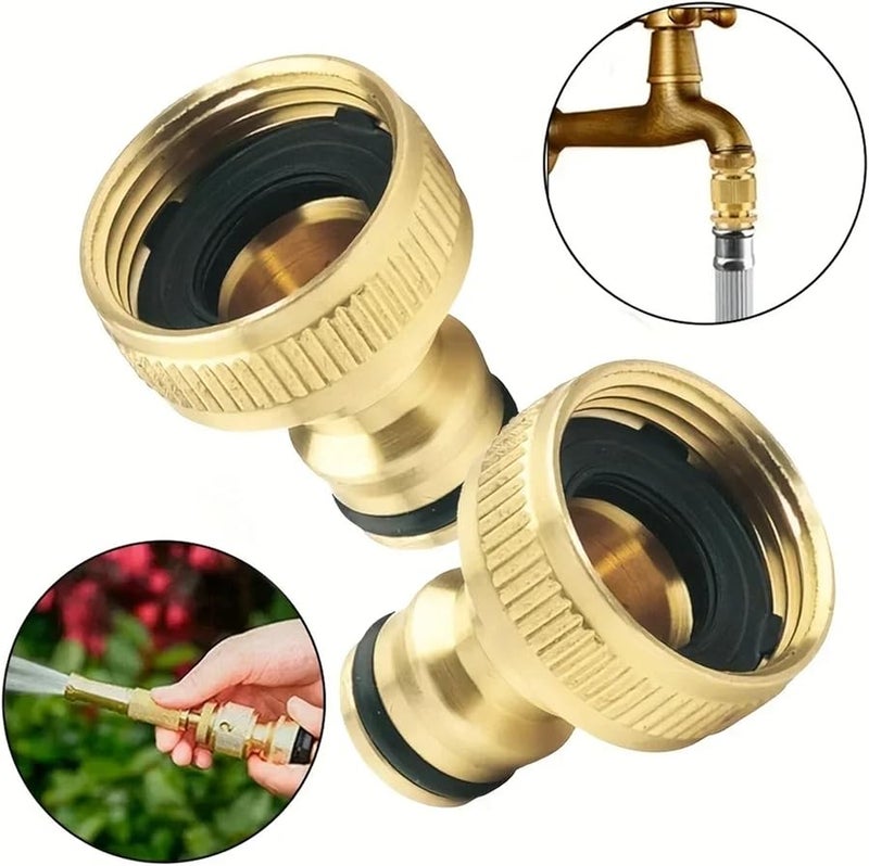 Brass Quick Connect Hose Adapter 1 2 Inch 3 4 Inch Garden Water Tap Fitting - Image 4