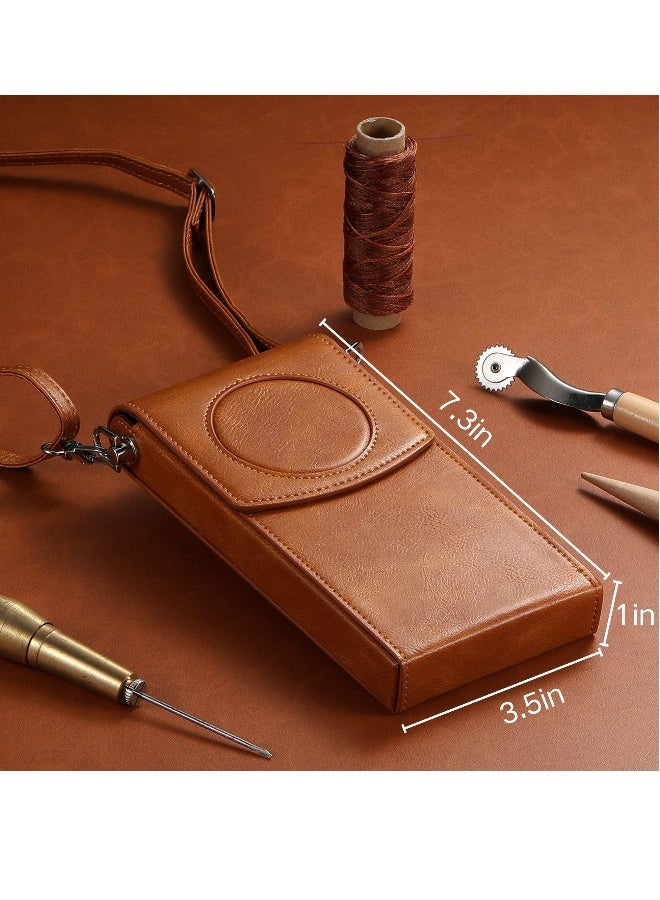 Battery Bag for Apple Vision Pro Portable PU Leather Bag for Vision Pro Battery Protection Shockproof and AntiDrop Waterproof Leather Crossbody Bag with Adjustable Strap Cell Phone and Card Holder