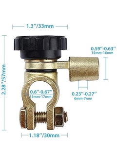 Generic Top Post Battery Disconnect Switch, 12V 24V Negative Post Battery Cutoff Switch for Cars Autos Trucks Boats RVs ATVs, 360 Degree Battery Kill Switch  - Image 2