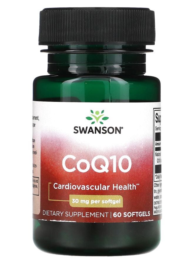 CoQ10 30 ملغ 60 كبسولة لينة