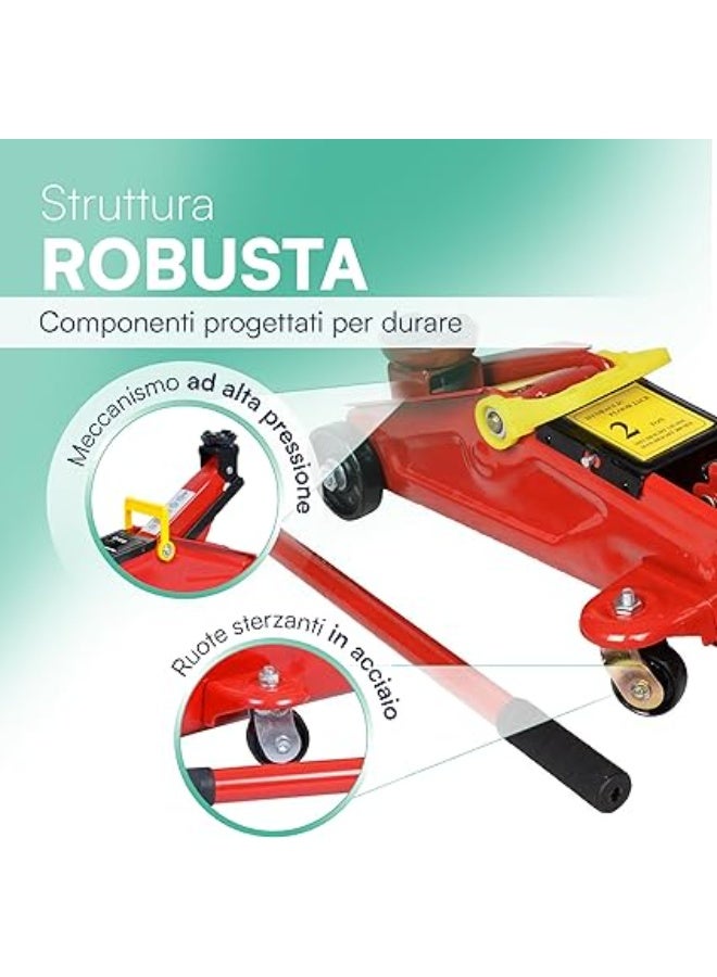 رافعة هيدروليكية تrolleys 2 طن – رفع سيارات ميكانيكية متينة - Image 3