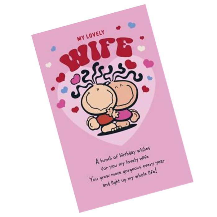 UK Greetings Bubblegum Happy Birthday My Lovely Wife Greeting Card - Image 2