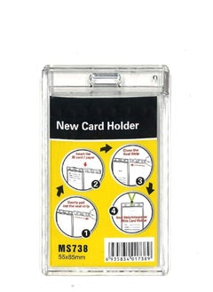 MODEST 20 Pieces Clear ID Badge Holder with Lanyard, with Lanyard ID Card Holder Waterproof Clear Plastic Vertical Name Tags Badge Holders Transparent CRISTAL CLEAR BLACK LANYARD  - Image 2