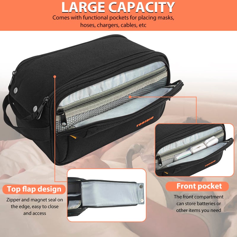 TORIBIO AirMini CPAP Travel Bag Compatible with ResMed AirMini / Z2 Machine and Accessories, CPAP Supplies Organizer Case, 11.4"x4.7"x6.3" - Image 3
