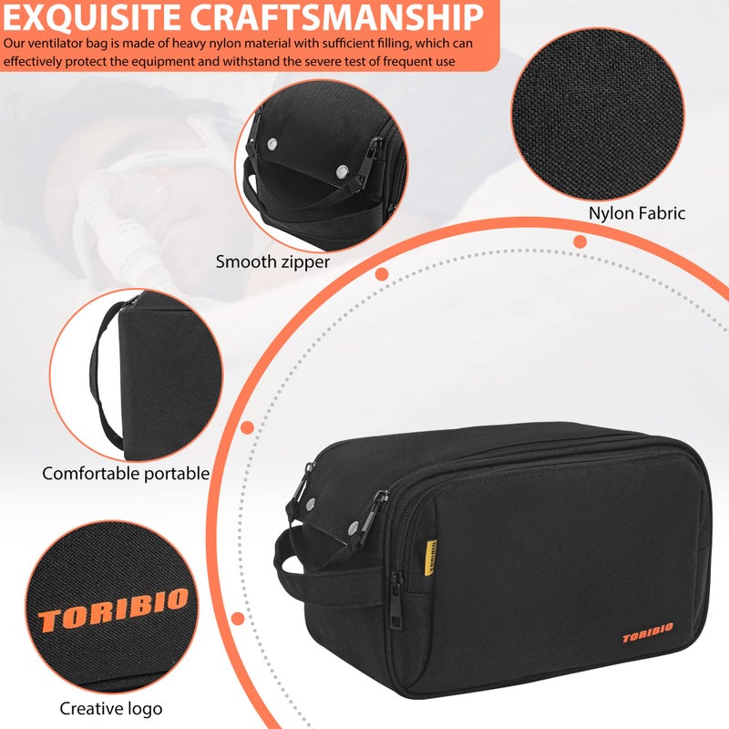 TORIBIO AirMini CPAP Travel Bag Compatible with ResMed AirMini / Z2 Machine and Accessories, CPAP Supplies Organizer Case, 11.4"x4.7"x6.3" - Image 4