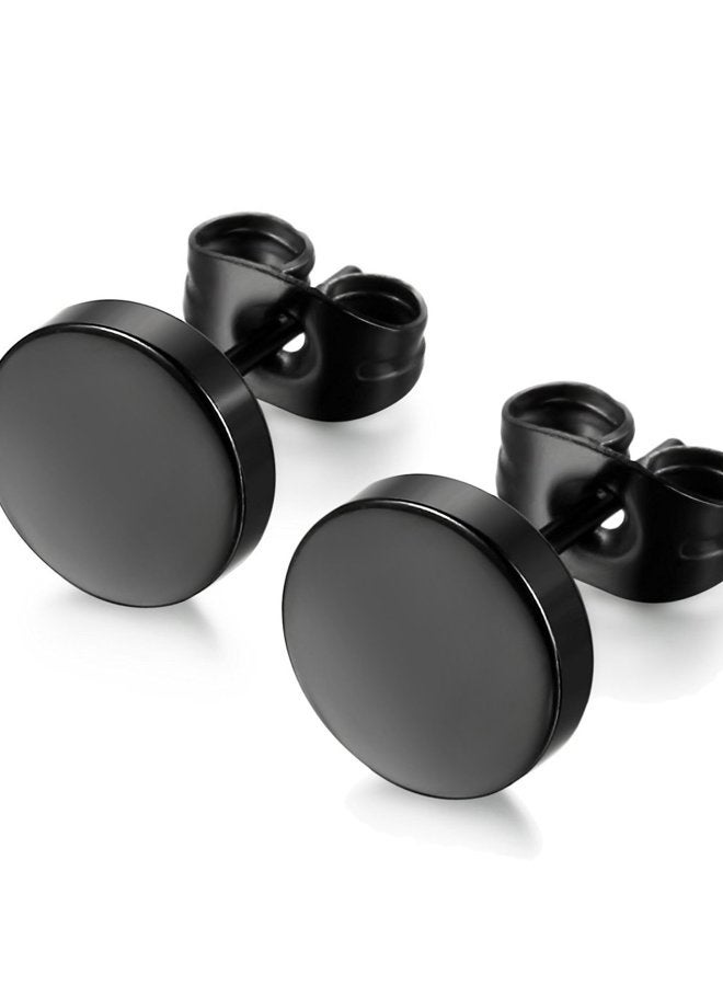 LIEBLICH Black Round Stud Earrings Set Stainless Steel Ear Studs for Men Women 6 Pairs 3mm-8mm … (Black) - Image 2