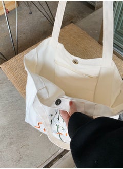 Y&D Women Canvas Tote Bag for Girls Kids School Shoulder Bag, with Zipper Work Beach Lunch Travel and Shopping Grocery Mother's Day Teacher Eco Friendly Washable Trendy  - Image 3