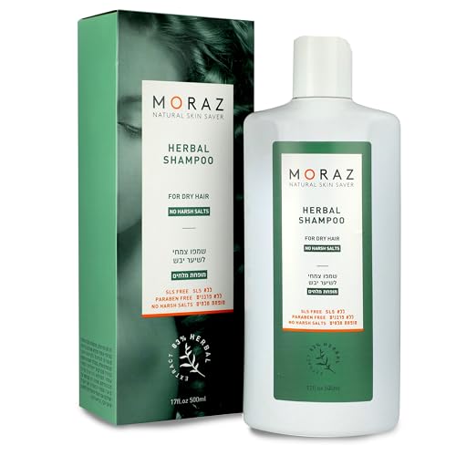 Moraz Herbal Moisturizing Shampoo for Dry, Damaged Hair – Color-Safe, No Paraben, SLS-Fee & No Harsh Salts – Hydrating Shampoo with Rosemary Extract & Bay Laurel for Hydration & Hair Repair, 17 Fl Oz - Image 1